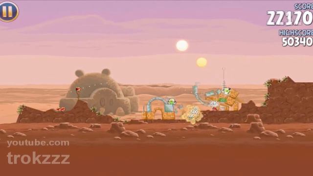 Angry Birds Star Wars 1 - 4 Tatooine Tutorial Прохождение Ангри Бердс смотреть онлайн