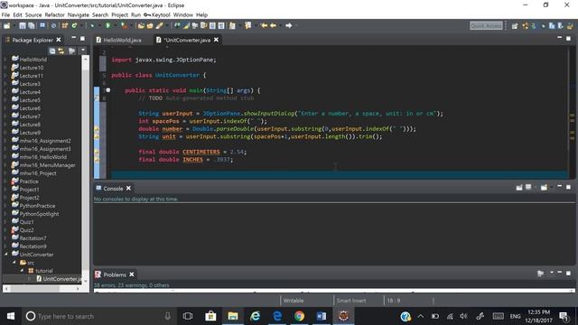 Java Unit Converter Tutorial смотреть онлайн