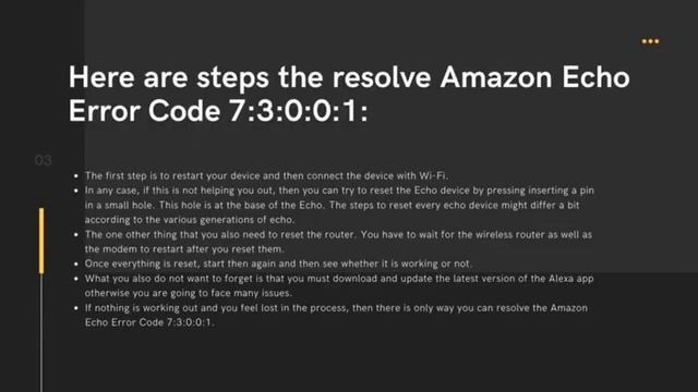 How To Resolve The Amazon Echo Code 7 3 0 0 1 смотреть онлайн