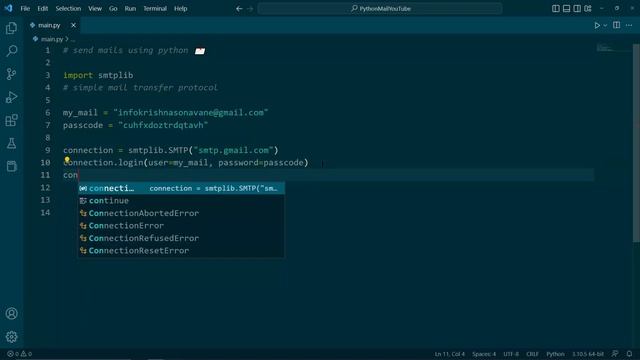 How To Send Mail Using Python | Hindi | By Krishna Sonavane смотреть онлайн