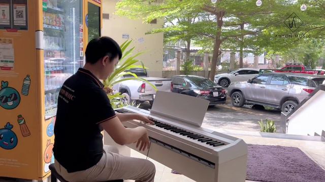 Đàn piano điện nhỏ gọn màu trắng Yamaha p105 | Piano mang đi | Anton Music смотреть онлайн