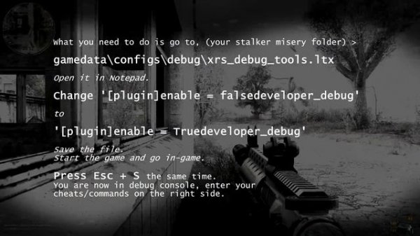STALKER MISERY 2.1 CHEAT MENU TUTORIAL