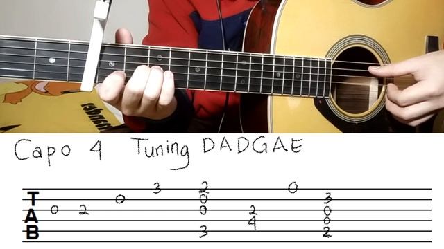 (Genshin Impact) How to play Guizhong's Lullaby Guitar Fingerstyle Tutorial смотреть онлайн