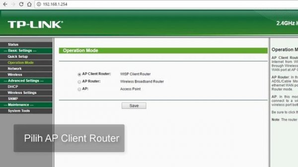 SETTING TP-LINK TL-WA5210G 
~AP CLIENT ROUTER