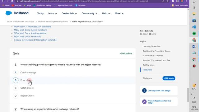Modern JavaScript Development | Write Asynchronous JavaScript | QUIZ смотреть онлайн