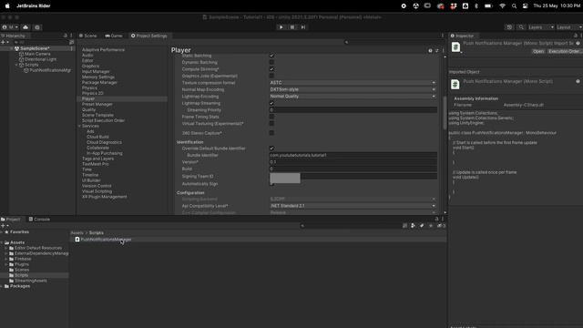 Setup Push Notifications in Unity iOS project using Firebase Cloud Messaging Backend смотреть онлайн