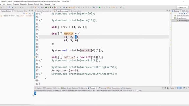 What is an array? Java examples - simple and multidimensional arrays смотреть онлайн