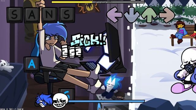 Friday Night Funkin' Sans Remastered Vs Amor | Sans X Spilt Remix (FNF Mod/Hard) (Bob and Bosip Mod смотреть онлайн