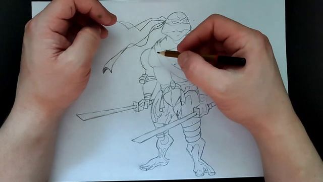 Как нарисовать Леонардо из Черепашек ниндзя смотреть онлайн