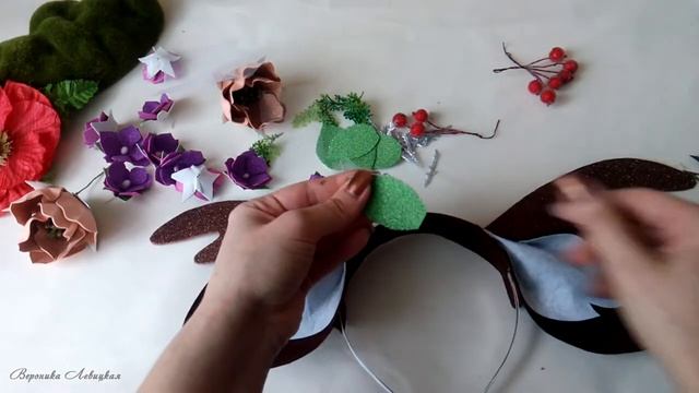 DIY Ободок "Ушки оленья" из фетра и фоамирана смотреть онлайн
