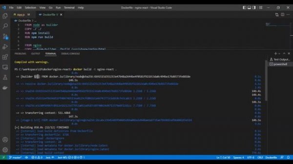 Docker Tutorial | Host React App using Nginx | NGINX | DOCKER | React | Multi-stage builds