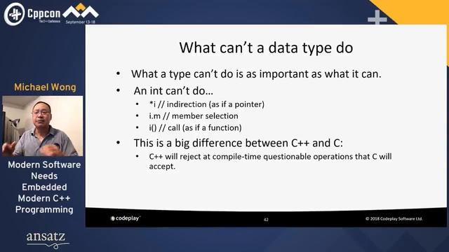 Modern Software Needs Embedded Modern C++ Programming - Michael Wong - CppCon 2020 смотреть онлайн