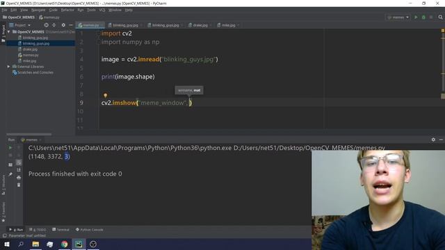 OpenCV Basics: Making Our First Meme | Learn OpenCV in Python by MAKING MEMES #1 смотреть онлайн