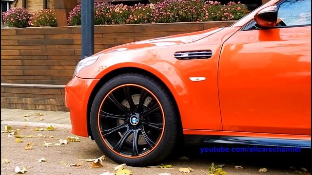 Orange BMW M5 E60