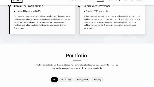 PHKR - Onepage Portfolio Landing Page Template | Themeforest Templates смотреть онлайн
