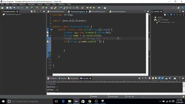 Reverse String in Java смотреть онлайн