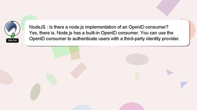 NodeJS : Is there a node.js implementation of an OpenID consumer? смотреть онлайн