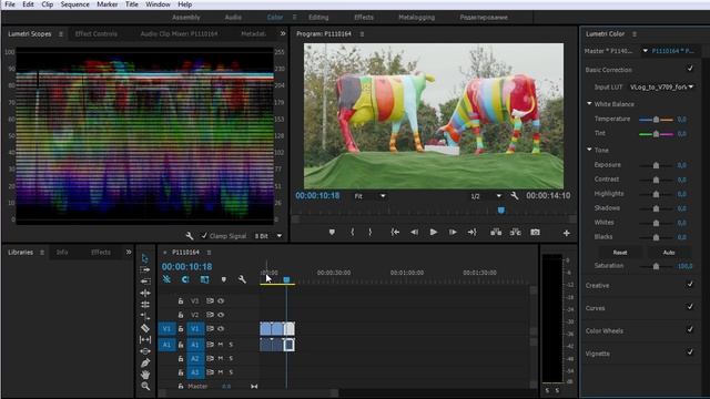 Работа с Log данными в Adobe Premiere на примере V-Log смотреть онлайн