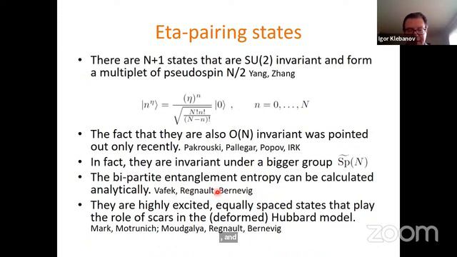 Igor Klebanov (Princeton) Group Invariant States as Many-Body Scars @ Harvard CMSA 1/30/2023 смотреть онлайн