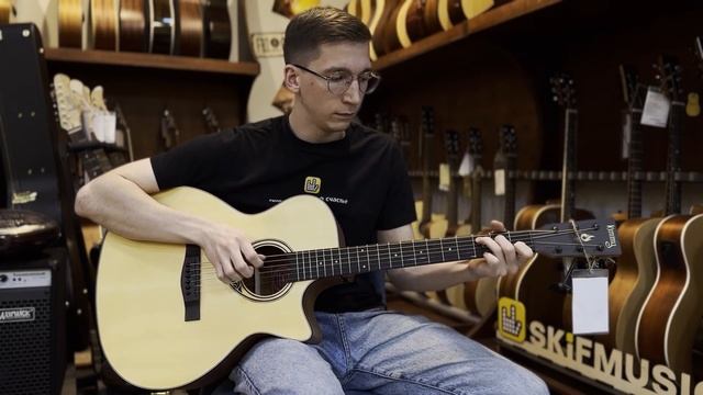 Обзор акустической гитары Kimmy K300 Grand Auditorium Natural Satin | SKIFMUSIC.RU смотреть онлайн