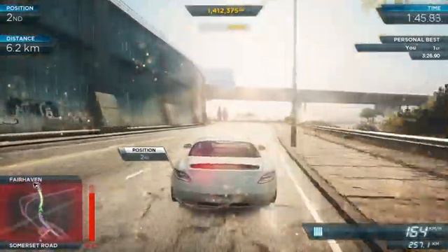 Beating a Veyron with a Mercedes (SLS AMG) NFS Most Wanted 2012