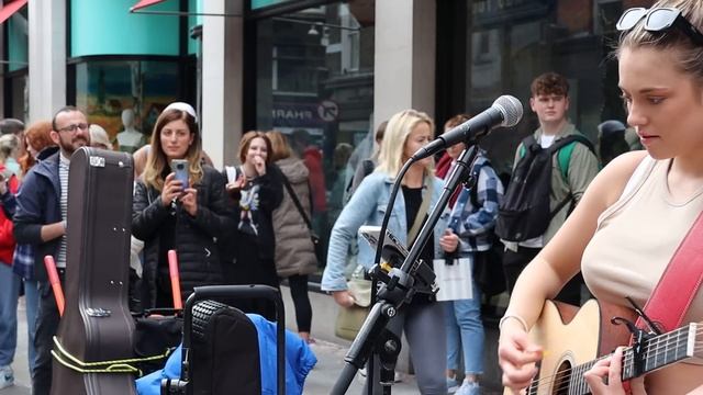 AMAZED ONLOOKERS when 17yr old STARTS SINGING -Bruce Springsteen -I'm On Fire (Allie Sherlock Cover смотреть онлайн