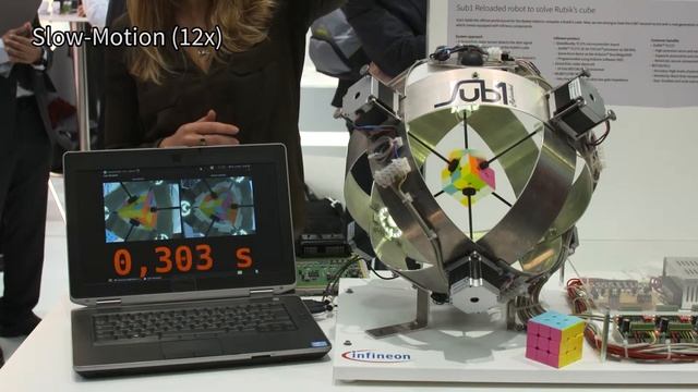Rubik's Cube Solver Machine World Record | Infineon смотреть онлайн