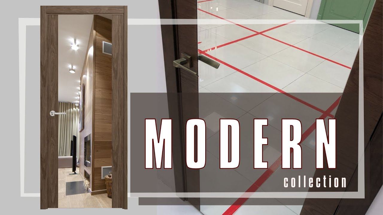 Дверь в натуральном шпоне с зеркалом из коллекции MODERN (Victoria Porte)