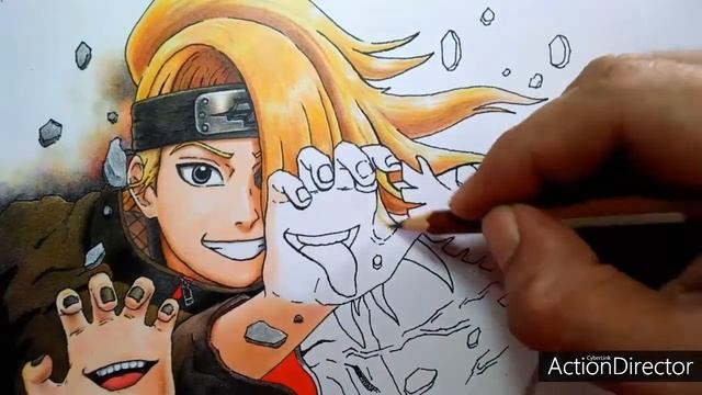 how to draw Deidara Naruto started from the word Deidara, Akatsuki Naruto смотреть онлайн