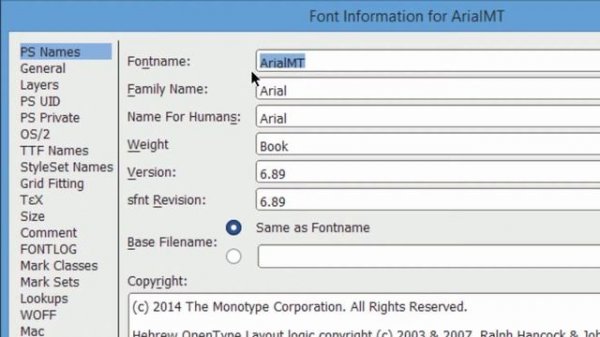 How to Rename Font (OTF, TTF) Font Family in Windows/Mac