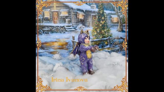 Ватная елочная игрушка "Дракончик". Елочное украшение. Дракон символ года Новогодний сувенир 4000ру смотреть онлайн