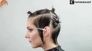 Короткая женская стрижка (нормальный звук)