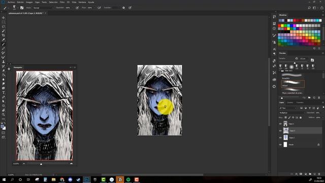 sylvanas sketch PHOTOSHOP смотреть онлайн