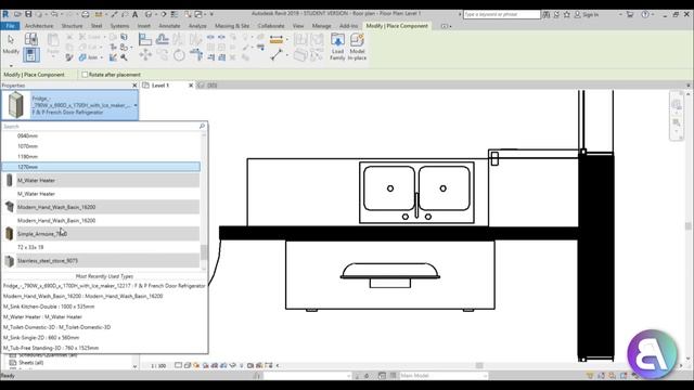 Beginner Revit Tutorial - 2D to 3D Floor Plan (part 2) смотреть онлайн