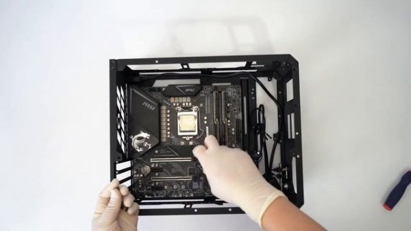 Mechanic Master C28 Pulse matx portable computer case water-cooling installation