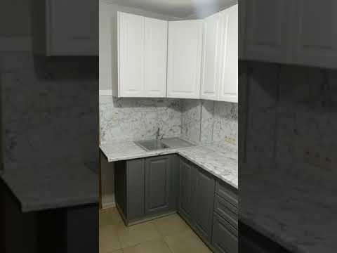 Кухня Гарда эмалит белого / серого цвета