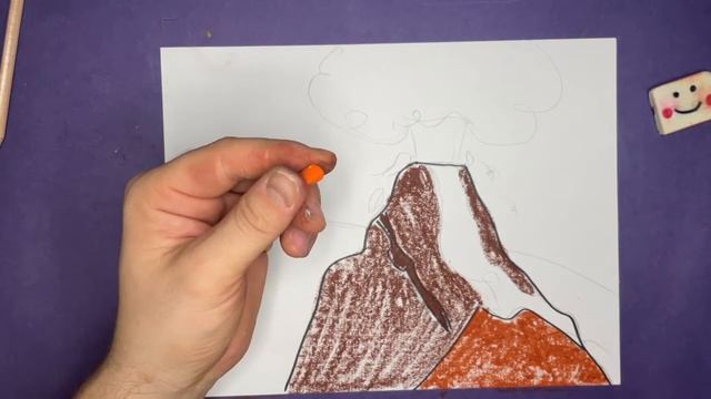 Как нарисовать Вулкан Легко / How to draw Volcano Easy смотреть онлайн