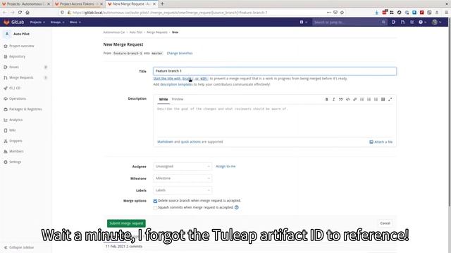 Tuleap 12.5 - GitLab Merge Requests смотреть онлайн