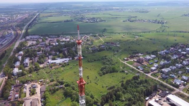 Вид на город с высоты телевышки. Вологда. 4К. смотреть онлайн