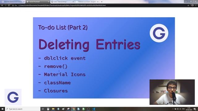 To-do List #2 Deleting Entries - Learning vanilla JavaScript via Mini-Projects смотреть онлайн