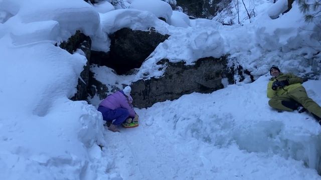 Первый раз на Телецком зимой, февраль 2023. Лебединое озеро, Алтай