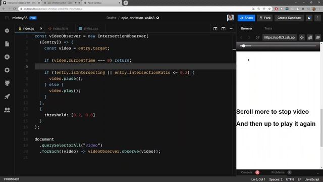 Простые решения для сложных задач с Intersection Observer API смотреть онлайн
