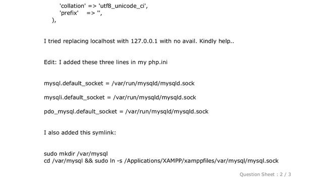 MySQL : Setting up Laravel on a Mac php artisan migrate error: No such file or directory смотреть онлайн