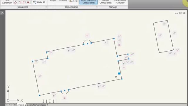 AutoCad - 2-3 Geometric Constraint-2 смотреть онлайн