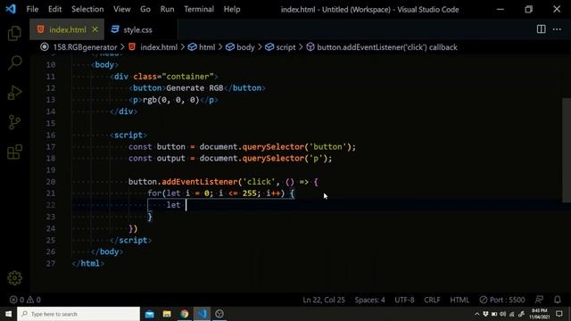 Make a Random RGB Generator with HTML, CSS and JavaScript смотреть онлайн