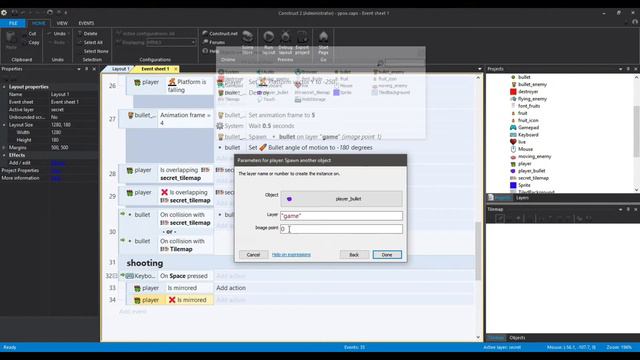 Construct 2: учим нашего героя стрелять. Урок №6 смотреть онлайн