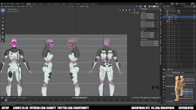 Создаем лоу-поли человека в Blender 2.8  Для новичков и любителей