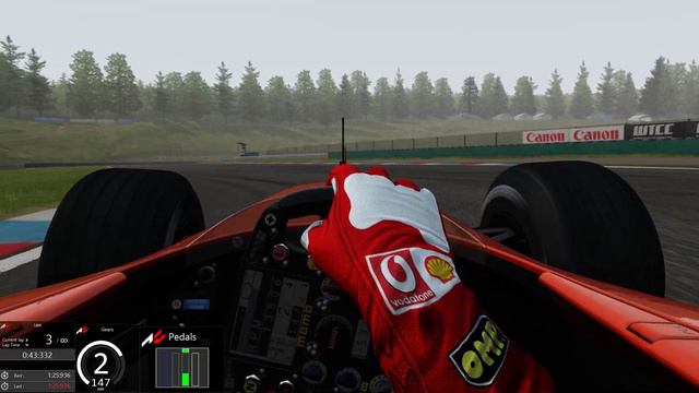 Assetto Corsa Brno Masaryk Circuit Ferrari F2004 World Record 1:25.632 Onboard смотреть онлайн