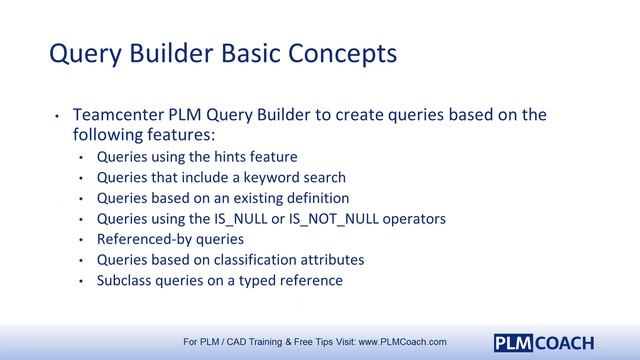 Teamcenter PLM Query Builder | PLMCoach.com смотреть онлайн