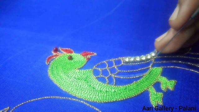 Aari embroidery designer blouse|aari embroidery parrot design filling|aari gallery смотреть онлайн